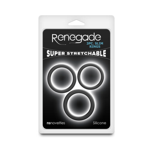 Renegade 3-Piece Slim Rings Black