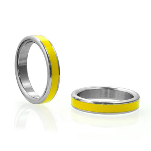 M2M Stainless C-Ring w-Yellow Band & Bag 1.75in